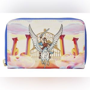 NWT Loungefly Disney’s Hercules Mount Olympus golden gates zip around walllet
